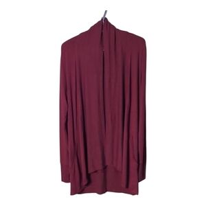 Athleta Pranayama Restore Wrap Cardigan Burgundy Size Medium Modal Blend
